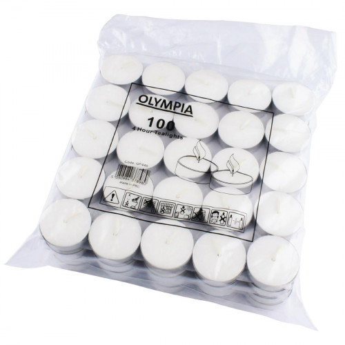 Bolsius Olympia 4 Hour Tealight Box Quantity: 100.