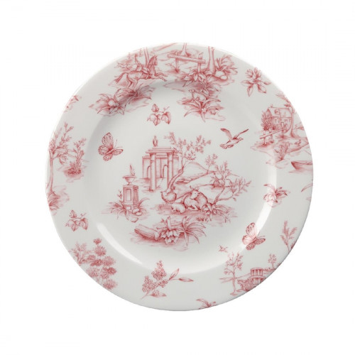 Churchill Vintage Prints Cranberry Toile Tea Plate 8 1/4" 21cm (Box 6) (Direct)