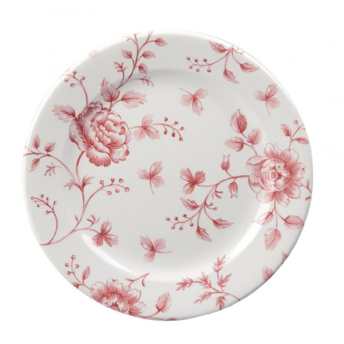 Churchill Vintage Prints Cranberry Rose Tea Plate 6 5/8" 17cm (Box 6) (Direct)