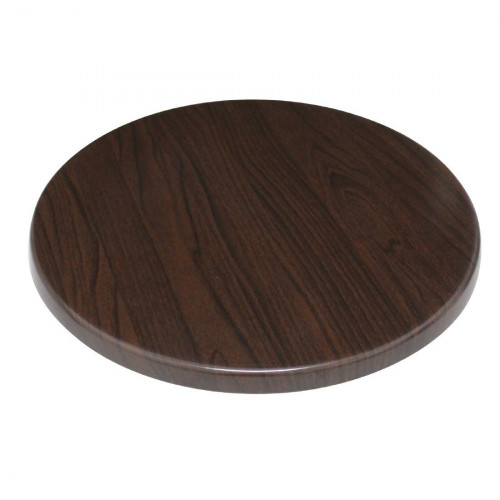 Bolero Round 600mm Table Top Dark Brown