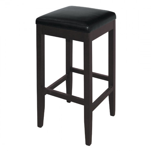 Bolero Faux Leather High Bar Stool (Black) (Pack 2)