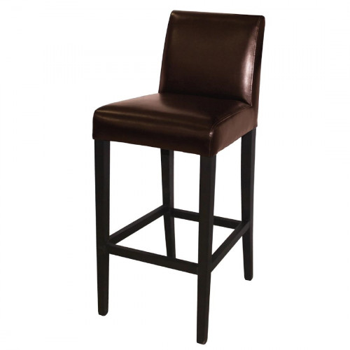 Bolero Faux Leather High Bar Stool with Full Back Per Each