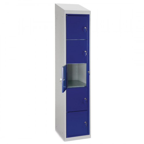 Garment Locker Sloping Top 5 Door - 1980h x 380w x 457d mm (Direct)