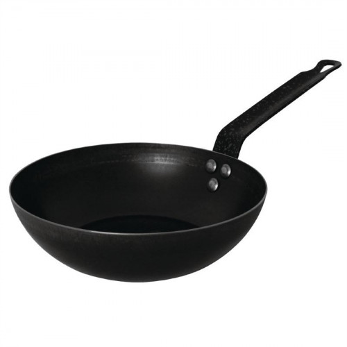 Vogue Black Iron Wok - 11"