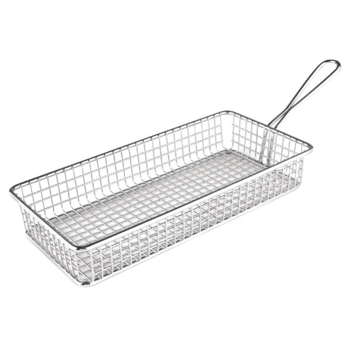 Olympia Rectangular Presentation Basket St/St - 45(H)x260(W)x130mmD