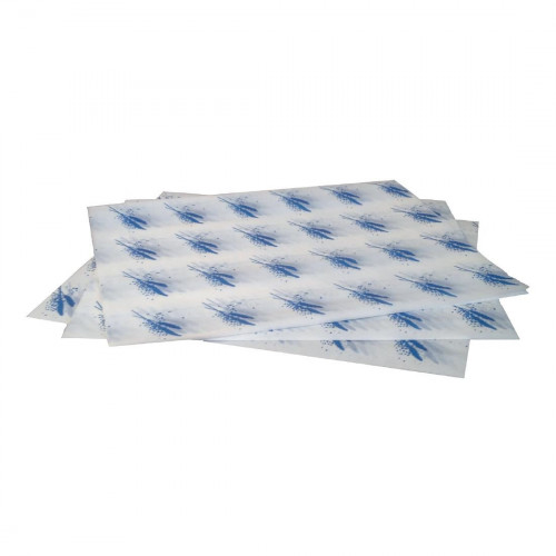 Blue Burger Wraps - greaseproof wraps for hot food - 245(W)x 300(L)mm - per 1000