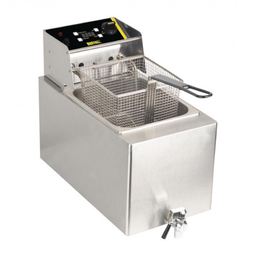 Buffalo Single Fryer - 1 x 8Ltr 2.9kW with Timer