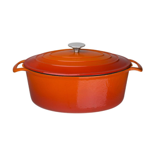 Vogue Oval Casserole Orange - 6Ltr 125x230x305mm