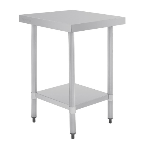 Vogue Stainless Steel Prep Table 900(H) x 600(W) x 700(D)mm. Without Upstand Per Each