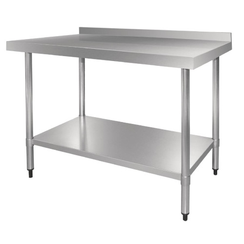 Vogue Stainless Steel Table with Upstand - 600x700x900mm