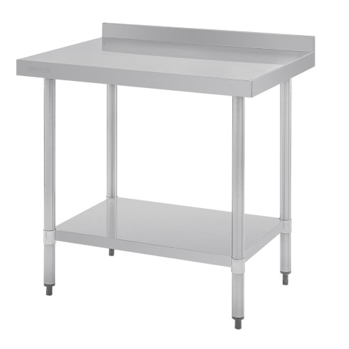 Vogue Stainless Steel Table with Upstand 900 x 900 x 700mm