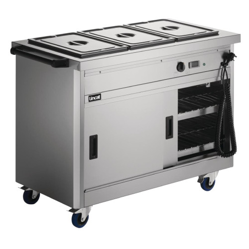 Lincat Panther 670 Series Hot Cupboard with Bain Marie Tops 3 x 1/1 GN (Direct)