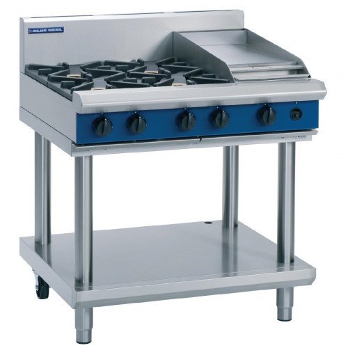 Blue Seal Evolution Cooktop 4 Open/1 Griddle Burner on Stand Nat Gas (Direct)