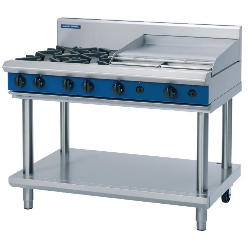 Blue Seal Evolution Cooktop 4 Open/1 Griddle Burner on Stand NaturalGas (Direct)