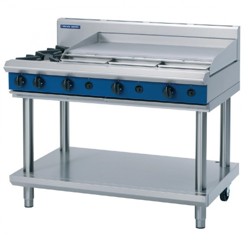 Blue Seal Evolution Cooktop 2 Open/1 Griddle Burner LPG on Stand - 1200mm
