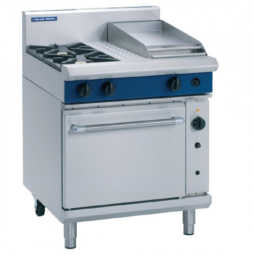 Blue Seal Evolution 2 Burner/Griddle Convection Oven Nat Gas 750mm (Direct)