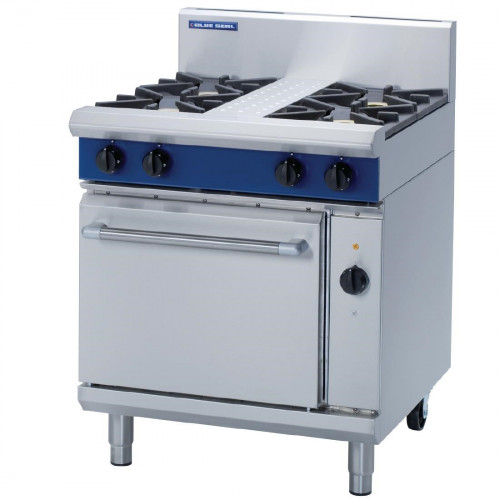 Blue Seal Evolution 4 Burner LPG Raneg with Elec Convection Oven 750mm(Direct)
