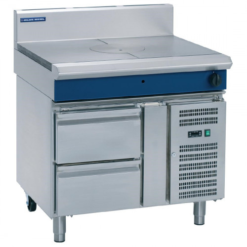 Blue Seal Evolution Target Top with Refrigerated Base Nat Gas - 900mm (Direct)
