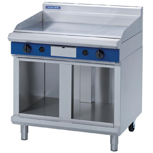 Blue Seal Evolution Chrome 1/3 Ribbed Griddle Cabinet Base LPG 900mm(Direct)