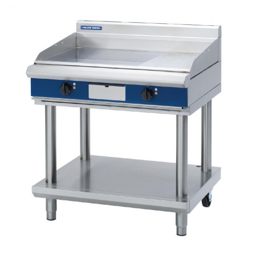 Blue Seal Evolution Chrome 1/3 Ribbed Griddle with Leg Stand Elec 900mm(Direct)
