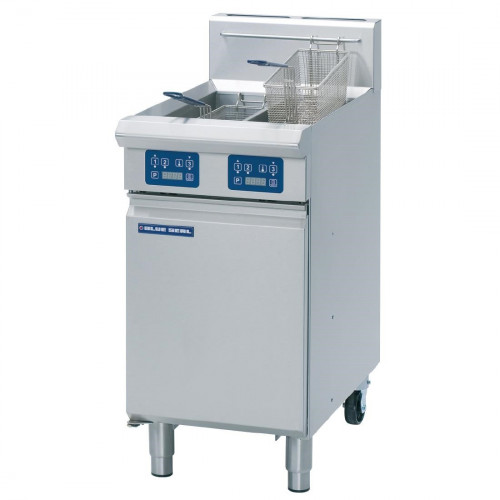 Blue Seal Evolution Vee Ray Twin Tank Fryer Elec Controls Nat Gas 450mm(Direct)
