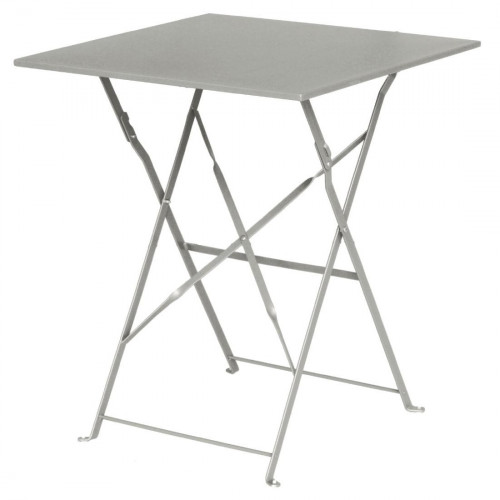 Bolero Grey Pavement Style Steel Table Square 710(H )x 600(W) x 600(D)mm