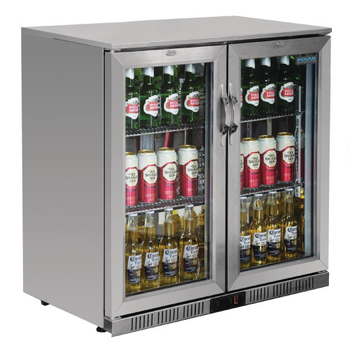 Polar REFRIGERATED Double Hinged Door Back Bar Cooler St/St exterior Al Interior