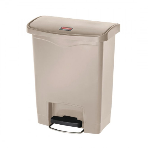 Rubbermaid Slim Jim Step on Resin Front Pedal - 30Ltr Beige