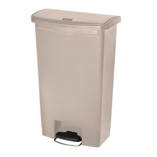 Rubbermaid Slim Jim Step on Front Pedal Beige 68Ltr Per Each