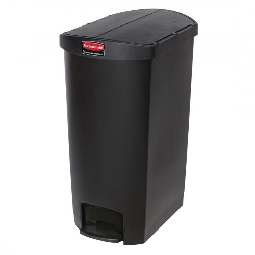 Rubbermaid Slim Jim Step on Resin End Pedal Black - 68Ltr