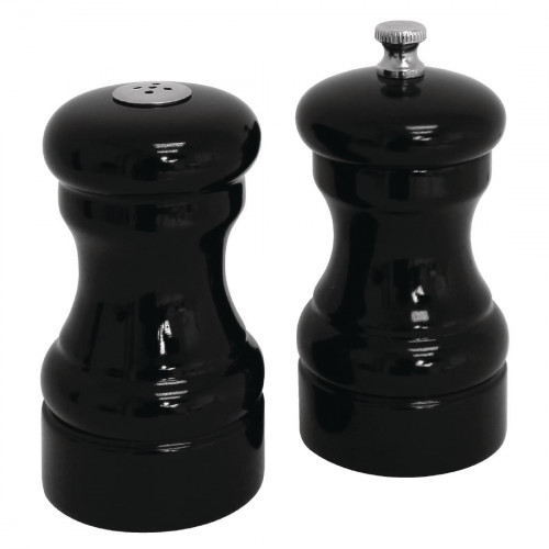 Olympia Salt & Pepper Set Black - 100(h)x50(d)mm