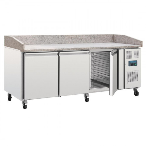 Polar Bakery Prep Counter 3 Door with Marble Work Surface