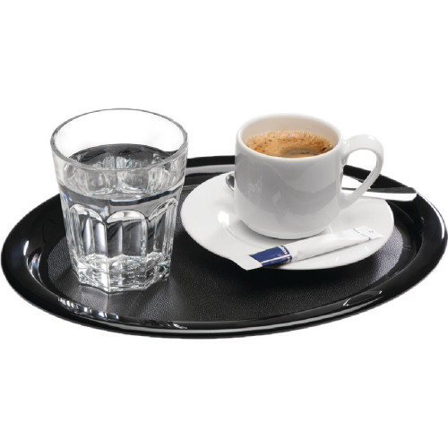 APS Melamine Serving Tray Black - 260x200x15mm (B2B)