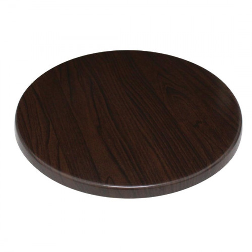 Bolero Round 800mm Table Top Dark Brown