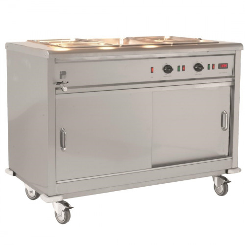 Parry Mobile Servery Wet/Dry Bain Marie Top, 420 Plates 5kW (Direct)