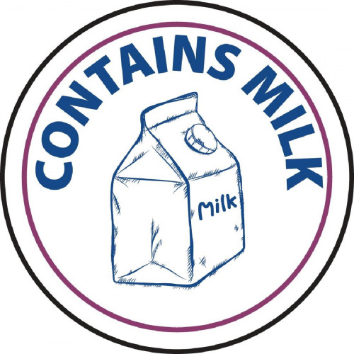 Vogue Contains Milk 1" Allergen Label (Roll 1000)