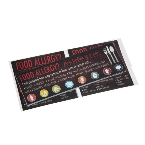 Food Allergen Window and Wall Stickers Pack 8