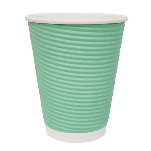 Fiesta Hot Cups Ripple Wall Aqua - 340ml (12oz) (Box 500)