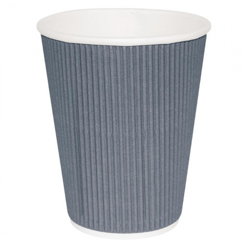 Fiesta Takeaway Coffee Cups Ripple Wall Charcoal 12oz Per Case 500