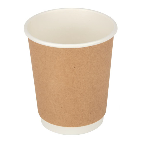 Fiesta Hot Cups Double Wall Kraft - 228ml (8oz) (Box 500)