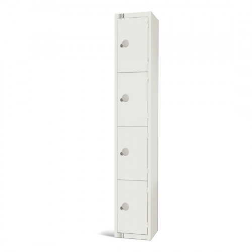 450mm Deep Locker 4 Door (Electronic Lock) White - 1800x450x300mm (Direct)