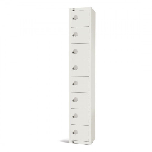 450mm Deep Locker 8 Door (Electronic Lock) White (Direct)