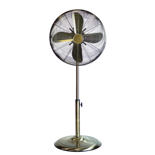 Status Oscillating Antique Brass Stand Fan - 16"