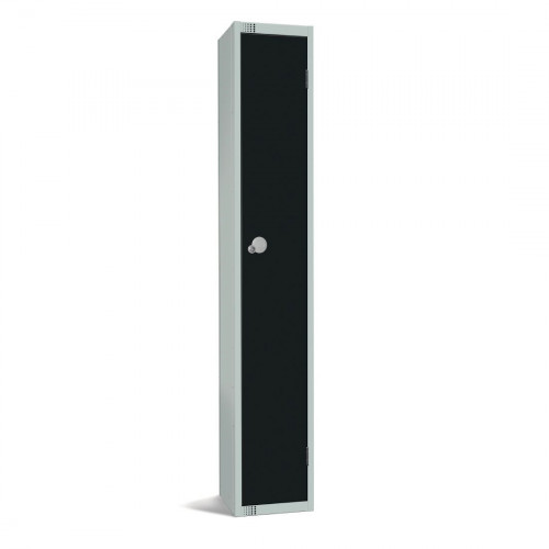 300mm Deep Locker 1 Door Combi Lock) Black 1950x300mm with Sloping Top (Direct)