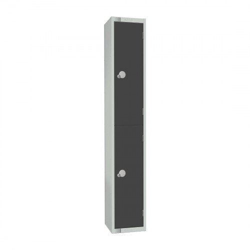 300mm Deep Locker 2 Door (Coin Return) Graphite Grey - 1800x300x300mm (Direct)