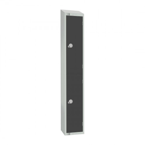 300mm Deep Locker 2 Door Coin Return Graphite Grey1950x300mm sloping top(Direct)