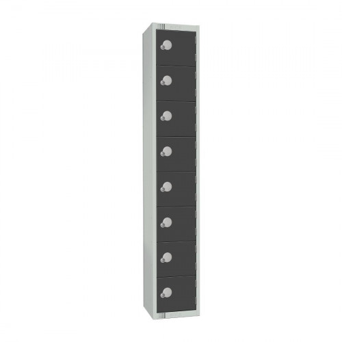 300mm Deep Locker 8 Door Elect Lock Graphite Grey - 1800x300x300mm (Direct)