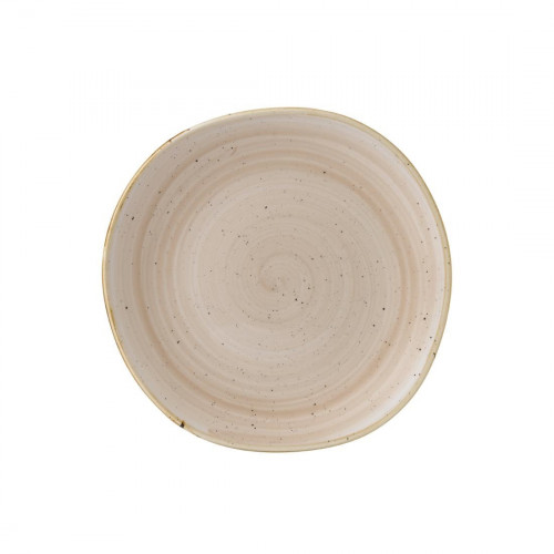 Churchill Stonecast Nutmeg Cream Round Trace Plate - 10 3/8" (Box 12) (Direct)