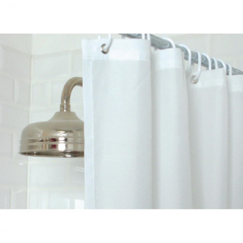 Essentials Plainshower Shower Curtain White - 180x180cm