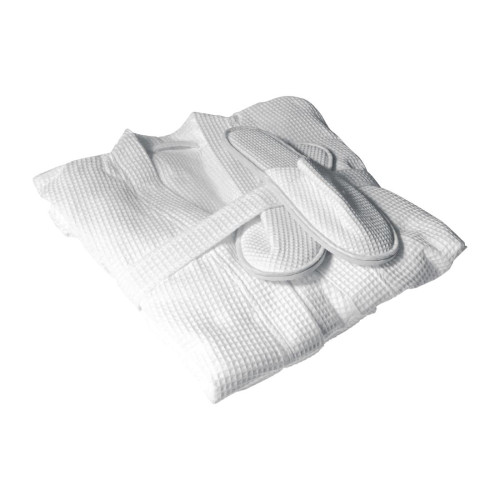 Honeycomb Bathrobe and Slipper Set Medium